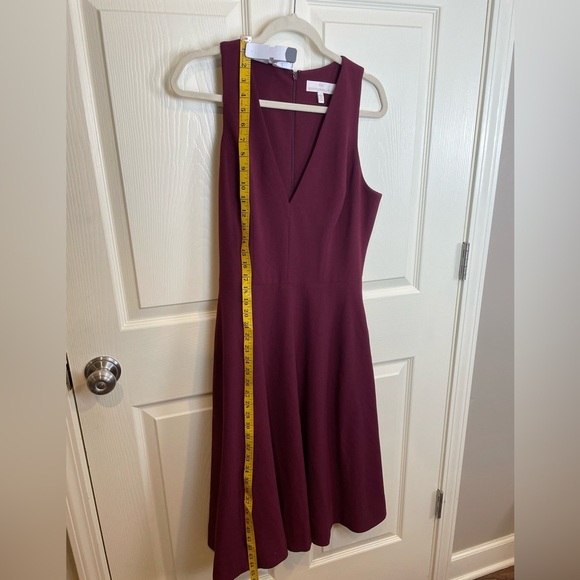 Dress the Population Catalina Dress Burgundy V neck Sleeveless Dress Large - Picture 5 of 13